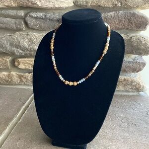 White House Black Market Brown Beaded Necklace
